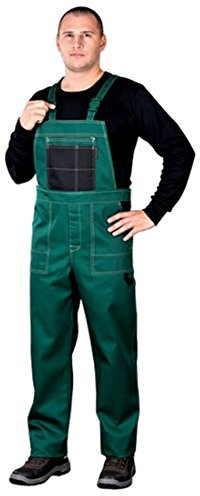 REIS MMSNB_46 Multi Master Schutzlatzhose | Latzhose Herren, Arbeitslatzhosen Männer | Grün-Schwarz | 46 Größe
