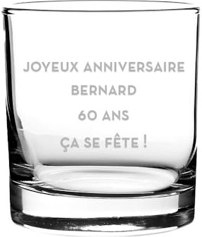 CADEAUX.COM - Verre à Whisky Tumbler Personnalisable 30cl - Idée Cadeau Original pour Papy - Fête des Grands-Pères - Noël