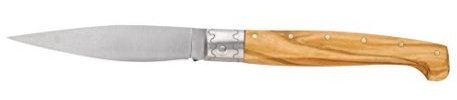 AUSONIA - Coltello da tasca modello Pattada manico ulivo lama inox Cm 23