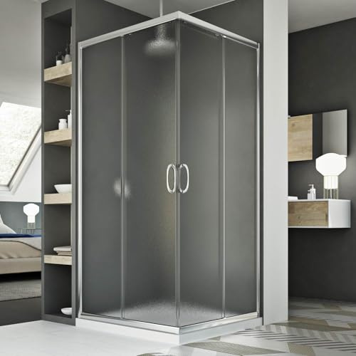Idralite Junior Duschkabine 90x72 cm H185 Strukturglas