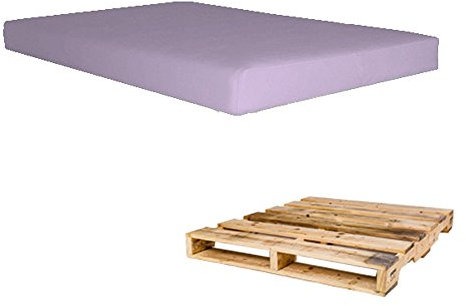 ARKETICOM Cuscino per Pallet Bancali Seduta 120x80x10 Lilla Arredamento Esterno Moderno divani Giardino bancale Cuscini sfoderabili Ecopelle Gomma Piuma Poliuretano