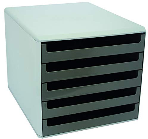 Metzger & Mendle 30050910 Schubladenbox mit 5 Schüben dunkelgrau