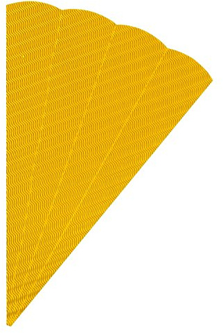 folia 92014 - Schultüten Rohlinge, aus 3D Wellpappe, gelb, 5 Tüten, Höhe 68 cm, Durchmesser 20 cm - zur Erstellung einer individuellen selbst gebastelten Zuckertüte