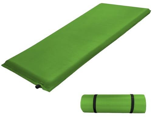ALPIDEX Isomatte Camping 2.5 cm┃6 cm┃10 cm Dick Schaumstoff Selfinflating Matte Selbstaufblasende Outdoor Thermomatte Robust Isolierend, Farbe:Military, Maße:200 x 66 x 6.0 cm