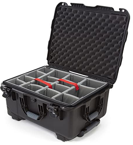 NANUK 950 Wasserdichter Hartschalenkoffer Mit Gepolsterten Trennwänden- Mit Rädern - Schwarz