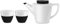 Teekanne Porzellan 1L + 2 Teetasse Rand Silikon Schwarz 9101143 – Viva Scandinavia