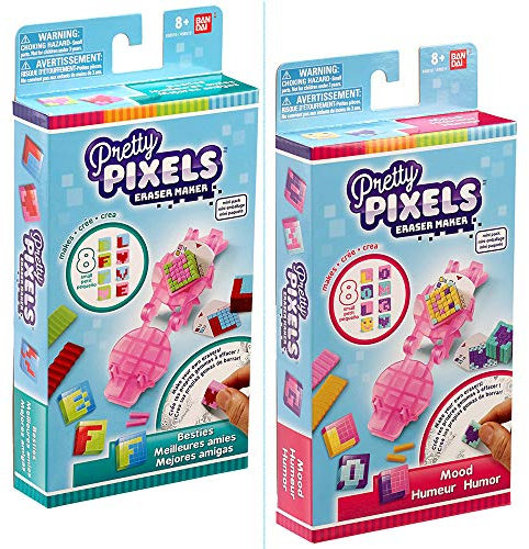BANDAI Pretty Pixels – Krazy Pixels – Radiergummi-Fabrik – Mini-Set – Zufällig ausgewähltes Modell – Basteln