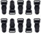 HAND ® Hüftgürtel Clips aus schwarzem Kunststoff Lingerie Stocking Garter Hooks - Packung mit 10