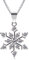 B.Catcher Halskette Schneeflocken Damen Kette Anhänger 925 Sterling Silber Valentinstag Geschenk''Die Eiskönigin''45cm Kettenlänge