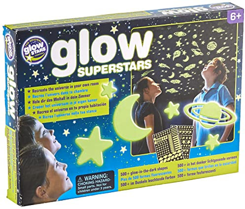 The Original Glowstars Company B8800 Brainstorm Toys Glow Superstars, Various