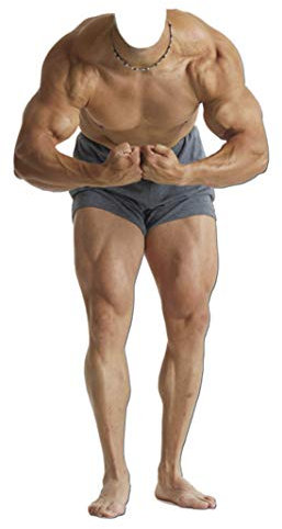 Star Cutouts Ltd 180cm Muscle Man Stand Cardboard Cut Out