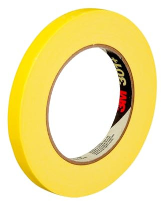 3M 301+12 301+ Yellow Masking or Painter's Tape, 12 mm Width by