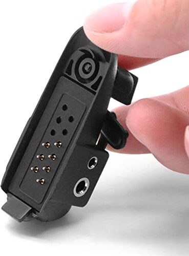 SUNDELY® Audio Earpiece Headset Adaptor Connecter Block for Motorola Radio GP320 GP328 GP340 GP380 GP680 HT1250 MTX950 PRO7150 PTX780 Multi-pin to 2-pin