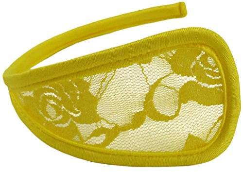 Damen C-String Spitze Sexy Unterwäsche CX103 (Gelb)
