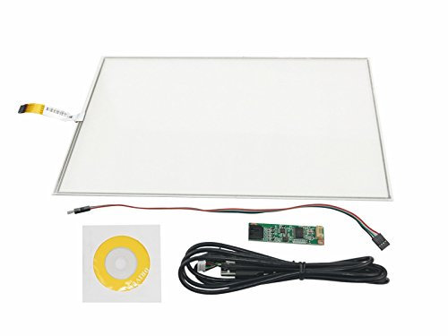 NJYTouch 17 Inch 4 Wire Resistive Touch Screen Panel Kit 355x288mm 4:3 for 17inch LCD TFT Monitor