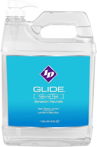 ID Glide 128 fl oz Water Based Personal Lubricant Hypoallergenic Lube for Men Women and Couples, Liquid Glide Natural Feel for Pleasure, Made in USA by ID Lubricants