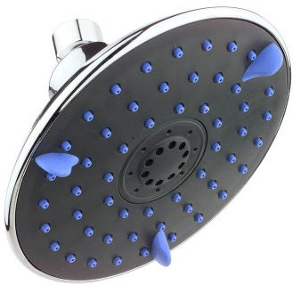 Kopfbrause Pure Rain Palau | Mit Schmutzfangsieb | 72 Düsen | 15 cm | 5 Strahlarten | Antikalk-Funktion Verchromt