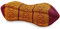 livasia Nackenstützkissen Papayakissen - Ø 13x43cm - Nackenkissen Papayaform, Sofakissen, Lesekissen mit Kapok, Kissen für Garten und Balkon, Reisekissen handgefertigt (Rot/Gelb)