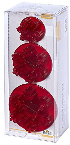Birkmann, Ausstechformen-Set Schneeflocke mit Auswerfer, 3-teilig, 3-5,5 cm, Kunststoff