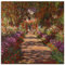 ARTLAND Wanddeko Leinwand Bilder Wandbild 100x100 cm Pflanzen Bäume Blumen Weg in Monets Garten in Giverny 1902 Impressionismus Claude Monet T6UD