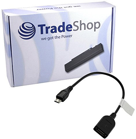 OTG Adapter Kabel Schwarz Micro-USB (On-The-Go Adapterkabel) für Lenovo Vibe X2, Z2 Pro, LG G Flex 2, G4 Leon 4G Magna Spirit Meizu M1 Note, MX4, Google Nexus 6, Mobistel Cynus T6 Moto G, Much W1, Oppo N3 R5, Saygus V2, Sonim XP7