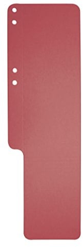 Exacompta 13703B Aktenschwänze (aus Recycling-Karton, 100 x 318 mm) 8 x 100er Pack, rot