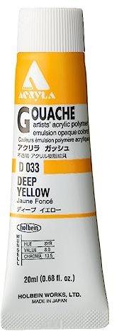 Holbein Acryla Gouache Deep Yellow (A) 20ml
