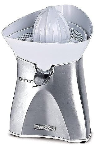 Ariete 407 Spremì Metal - Spremiagrumi elettrico - movimento rotatorio alternato - doppio cono - 60 Watt - Argento