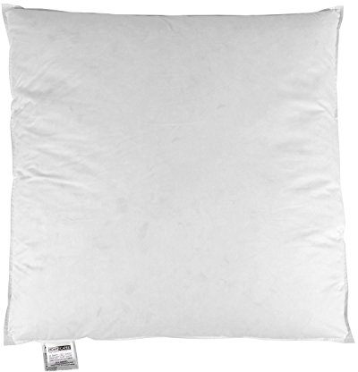 HOMESCAPES Premium Goose Feather & Down 26″ x 26″ (65 x 65 cm) Square Cushion Pad Inner Insert 100% Cotton Anti Dust Mite Down Proof Cover RDS Certified Machine Washable