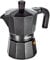 MONIX Vitro Noir Cafetera italiana de aluminio 3 Tazas, apta para todo tipo de cocinas salvo inducción