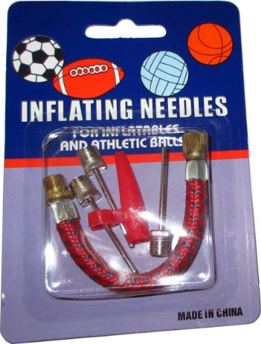 unbekannt Ball-Ventil Nadel-Set zum Aufpumpen von Fussbällen, Volleybällen, Basketball-Bällen usw. 3 Nadeln + Adapter