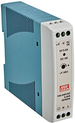 Hutschienen Netzteil 15W 5V 3A ; MeanWell, MDR-20-5 ; Hutschienennetzteil