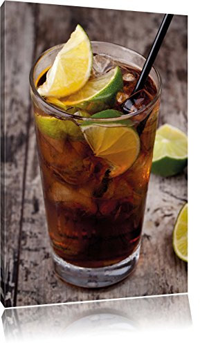Pixxprint Cuba Libre Original, Größe: 100x70cm, Leinwandbild, fertig gespannt, Wandbild, Dekoration, Kunstdruck, kein Poster