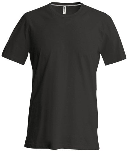 Kariban Mens Slim Fit Short Sleeve Crew Neck T-Shirt (XL) (Black)