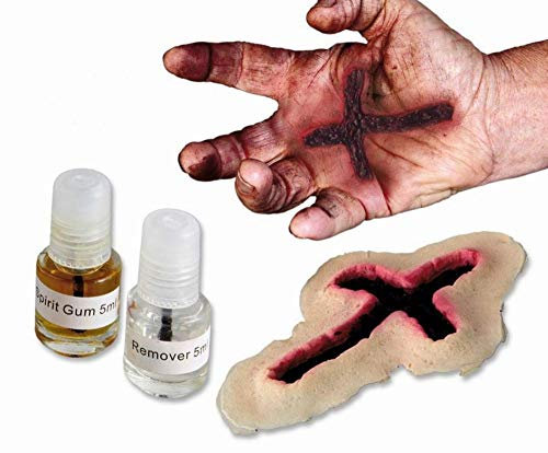 Guirca Kreuz Make Up Schminke Halloween Sacerdote Vampir Zombie Pink Rot 2000