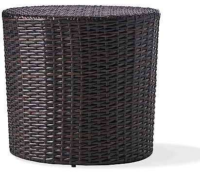 Christopher Knight Home Modern Rattan Outdoor Beistelltisch, 17.3 x 17.3 x 18.1 cm, Braun