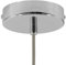 creative cables Cylinder Rosette Kit 120 mm, Bracket, Screws and Cable Clamp, Metal, E14, Chrome