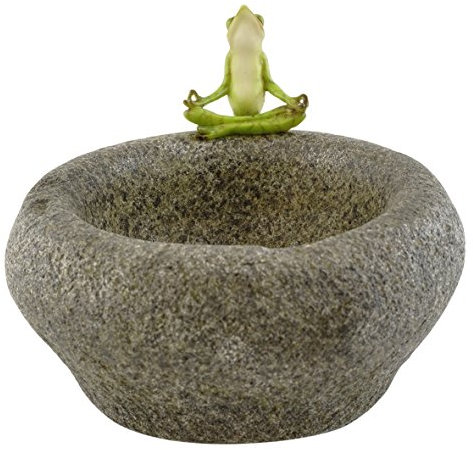 Top Collection Garden Frosch meditierend auf großen funktionelle Stein Blumentopf Übertopf, Figur