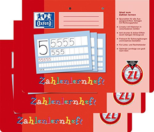 Zahlenlernheft, A4 quer, ZL, 16, robuster, abwischbarer Deckel