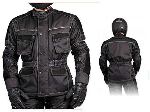 Motorradjacke Jacke Textil/Leder MIT Protektoren Motorrad Bike Chopper Cruiser