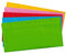 100 Briefumschläge ohne Fenster, DIN lang, bunt 5 Farben sortiert, nassklebend, Briefkuvert