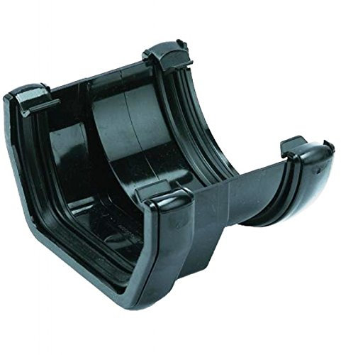 FLOPLAST 114mm Square to 112mm Round Gutter Adapter - Black