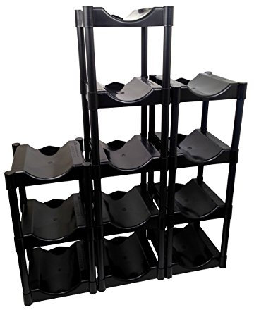 Bottle Buddy 12 Pack Water Bottle Storage System Black