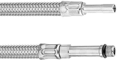 Cornat Flexibler Verbindungsschlauch - 500 mm Länge - M10 x 1 AG, Ø 8 mm - Hochwertige Edelstahl-Umflechtung / Anschlussschlauch für Durchlauferhitzer / Flexschlauch / T317339270 Silber