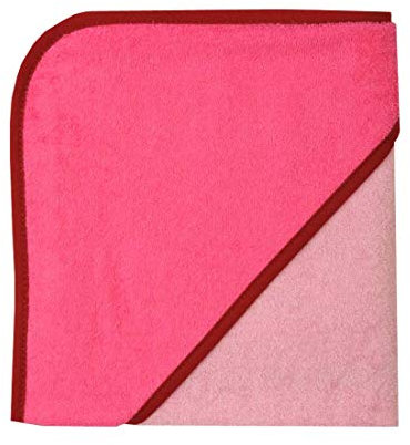 Wörner Südfrottier Kapuzenbadetuch unbestickt Uni quadratisch Frottee 80cm 100cm 140cm (140x140cm, rosa/pink)