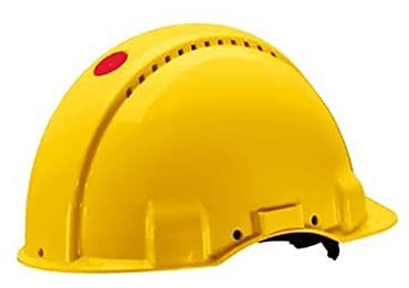 3M G31NUY G3001 Schutzhelm mit Uvicator, unbelüftet, Ratsche und Kunststoffschweißband, Gelb