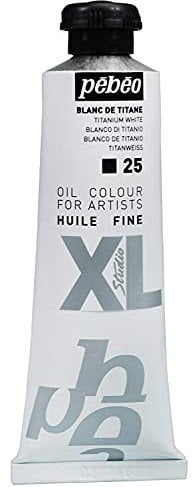 Pebeo - Óleo fino XL 37 ML - Pintura al óleo Blanco - Pintura al óleo Pebeo - Blanco de titanio 37 ml