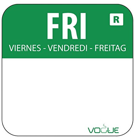Vogue Lebensmitteletiketten Freitag grün