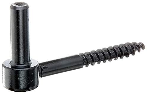 Alberts 306618 Gond à visser | crochet en J, avec filetage coupé | laquée noire | cote axe Ø12 mm | longueur 105 mm