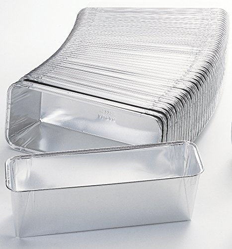 BATANIA 50x Antihaft Aluschalen 23,2 x 10,8 x 6 cm | Leberkäseschalen, Bratenschalen, Einwegformen | 1090 ml Volumen – ideal für Grillen, Braten und Backen